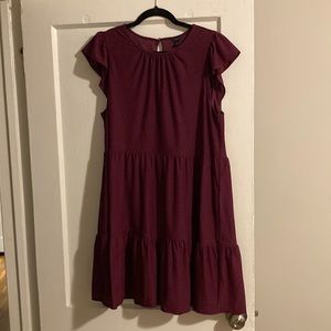 Ann Taylor Purple Tiered Dress